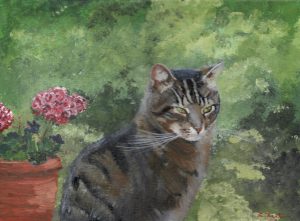 Cat portrait by Berni. The loss of a pet cat