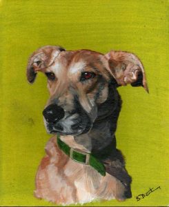 Dog portrait by Berni. The loss of a doggy companion