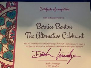 certificate of completed celebrant training