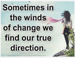 change of direction, fresh start