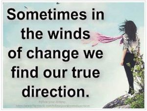 change of direction, fresh start